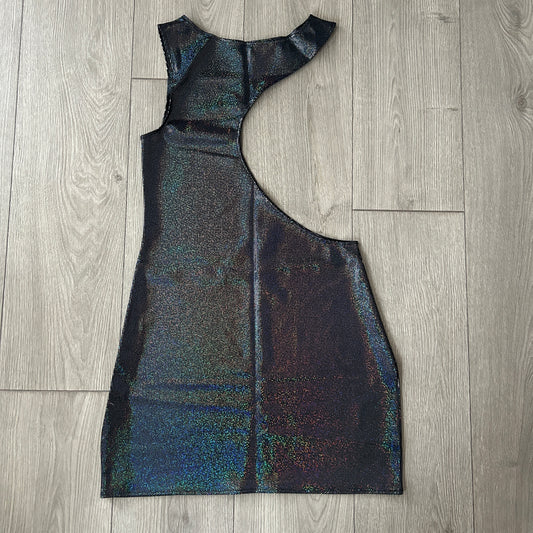 Black Sparkle Cut Out Dress