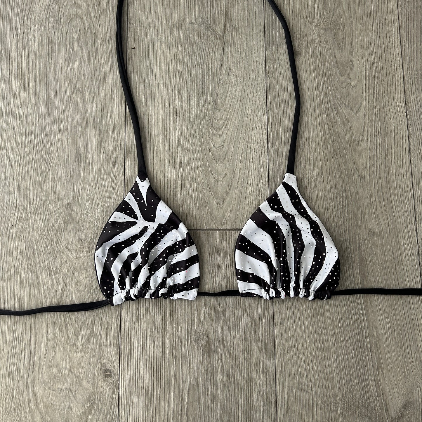 Zebra Triangle Bikini Top