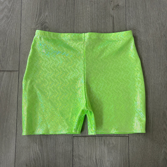 Green Sparkle Hot Pant Shorts