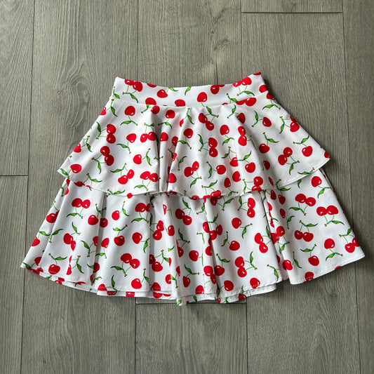 Cherry Double Tiered Skirt