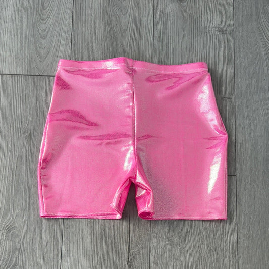 Pink Iridescent Hot Pant Shorts