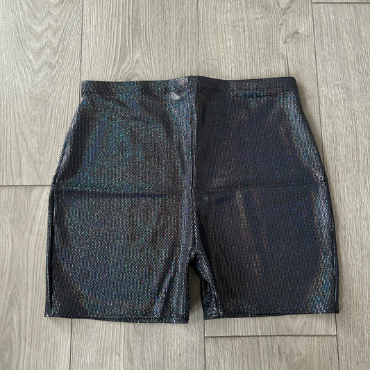 Black Sparkle Hot Pant Shorts