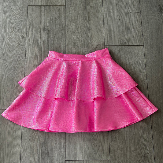 Barbie Pink Sparkle Double Tiered Skirt