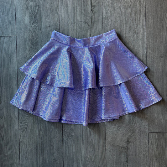 Purple Sparkle Double Tiered Skirt - Size 10