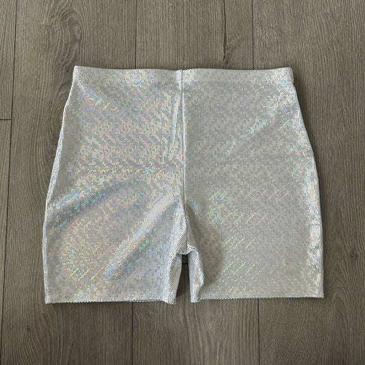 Silver Sparkle Hot Pant Shorts