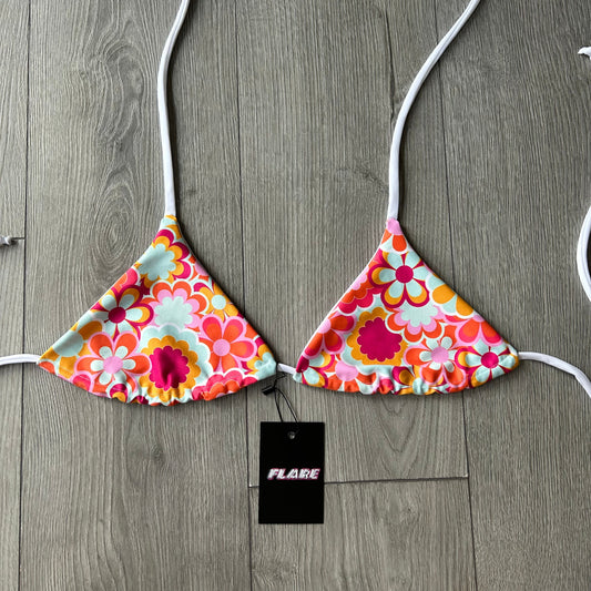 Tropical Punch Triangle Bikini Top Size 10