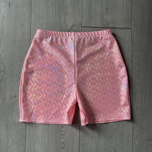 Pink Sparkle Hot Pant Shorts