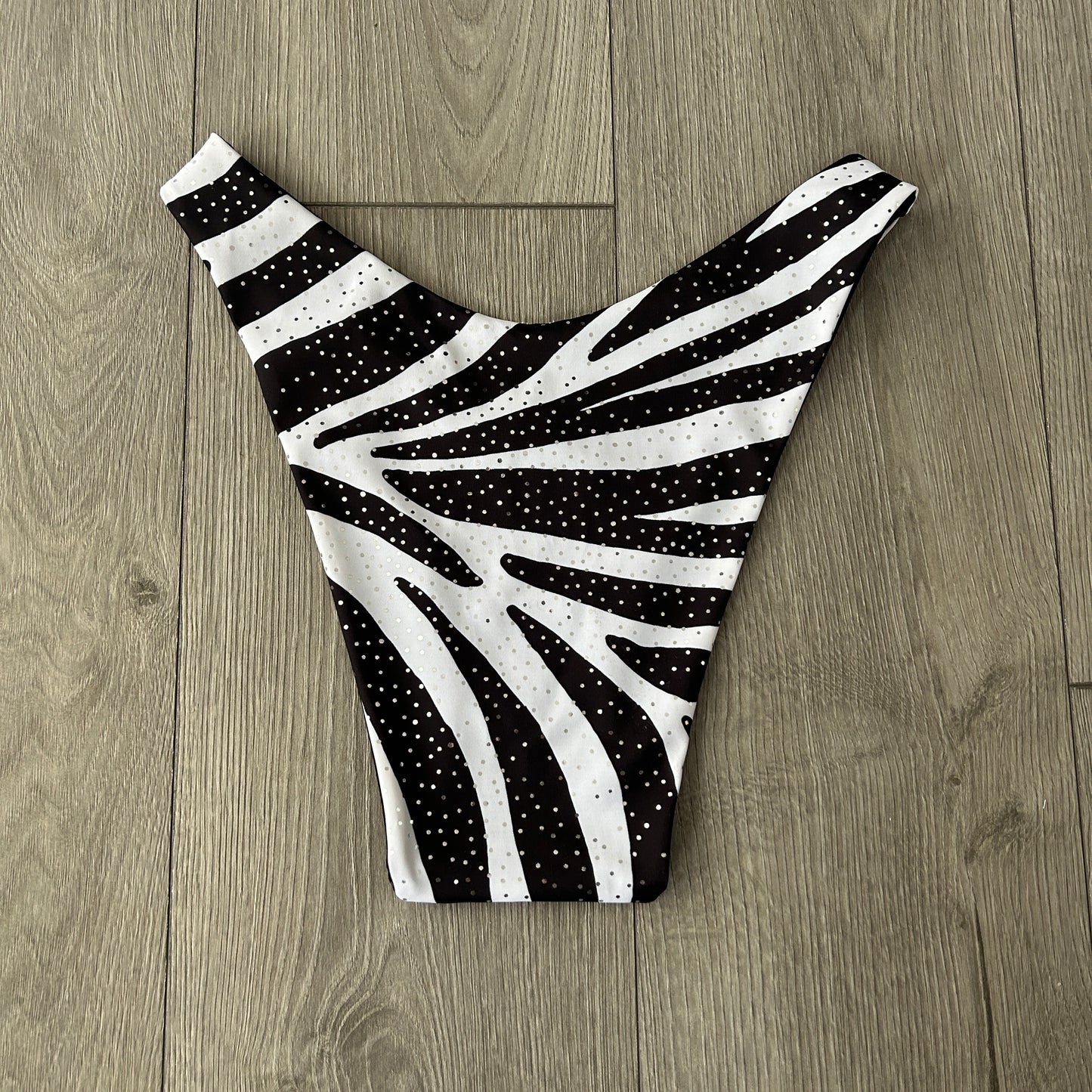 Zebra Dip Waist Bikini Bottoms Cheeky Coverage