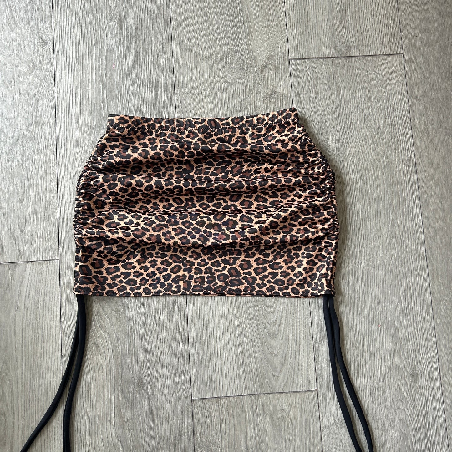 Leopard Double Ruched Skirt