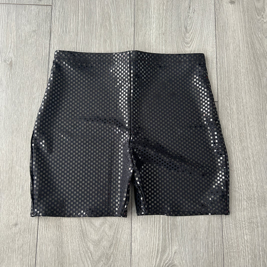 Black Crystal Hot Pant Shorts