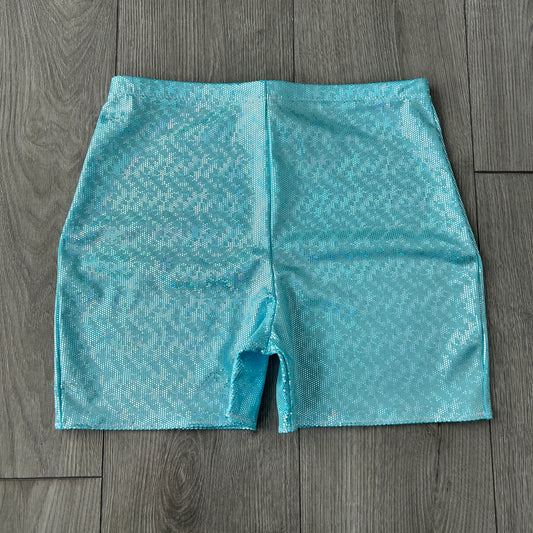 Blue Sparkle Hot Pant Shorts