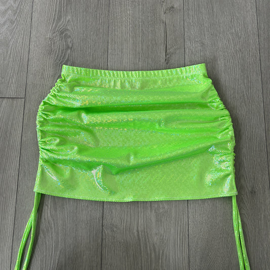 Green Sparkle Double Ruched Skirt