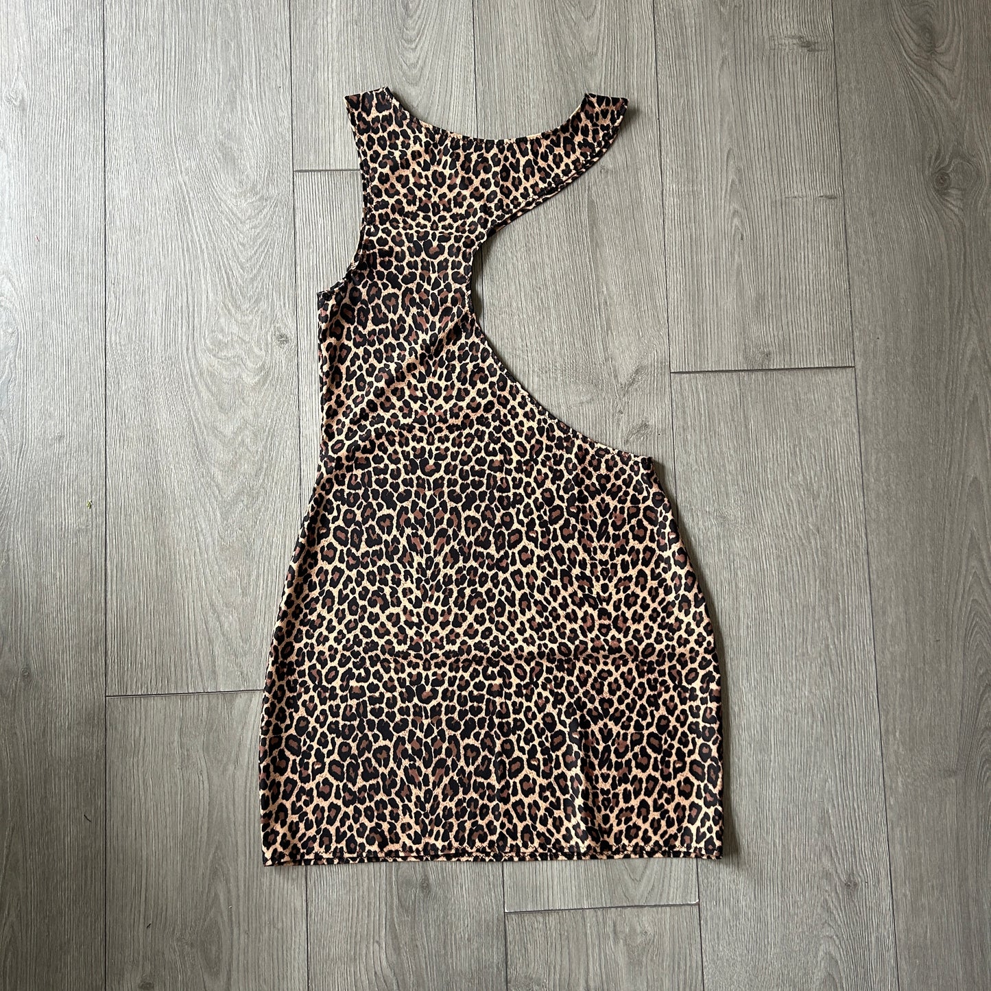 Leopard Cut Out Dress