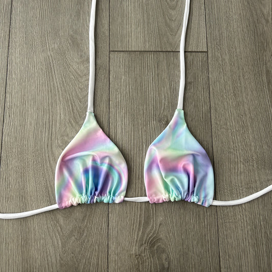 Pastel Triangle Bikini Top