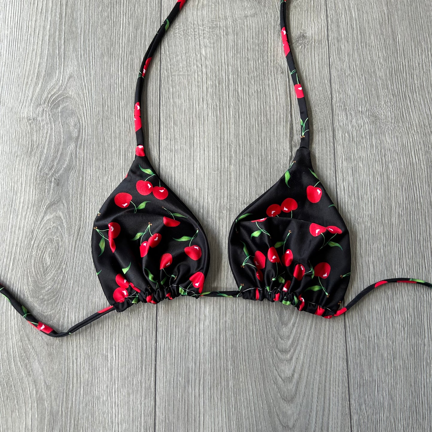 Black Cherry Triangle Bikini Top