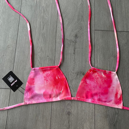 Pretty in Pink Bikini Top Size D/E